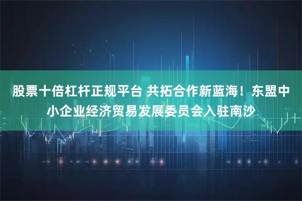 股票十倍杠杆正规平台 共拓合作新蓝海！东盟中小企业经济贸易发展委员会入驻南沙