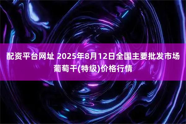 配资平台网址 2025年8月12日全国主要批发市场葡萄干(特级)价格行情